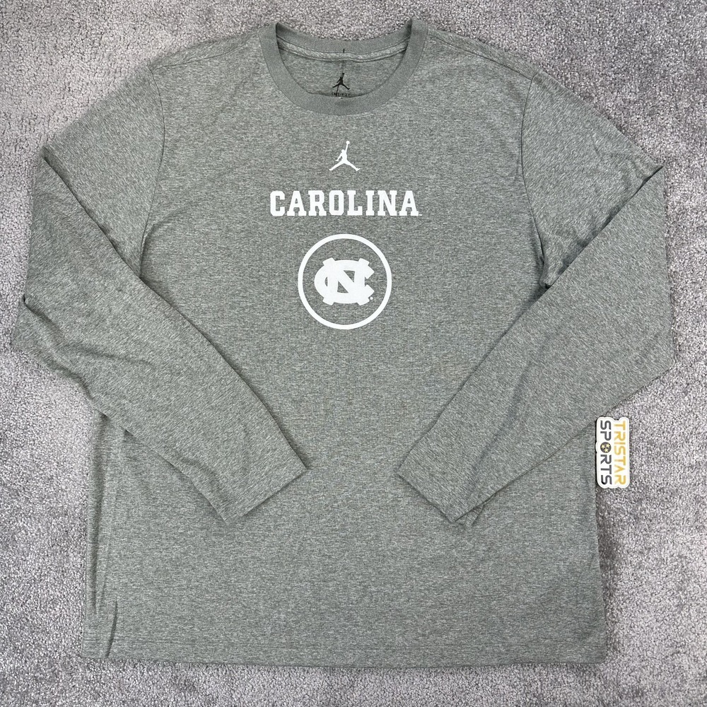 North Carolina Tar Heels Shirt Mens XL Gray Long Sleeve NCAA Nike Dri-FIT UNC